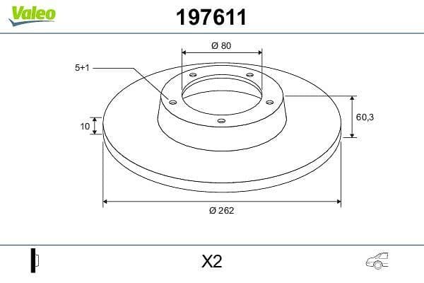 Disc frana VALEO 197611
