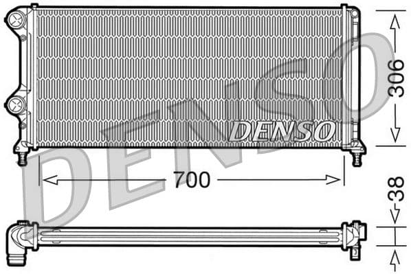 Radiator, racire motor DENSO DRM09060
