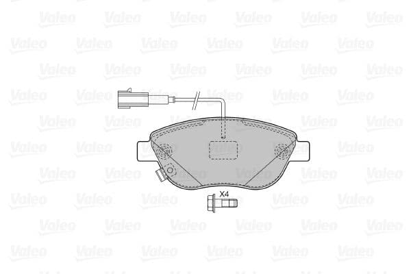 set placute frana,frana disc VALEO 598721