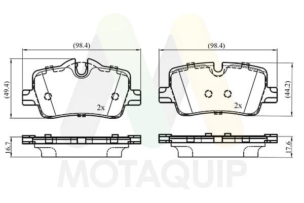 set placute frana,frana disc MOTAQUIP LVXL2163