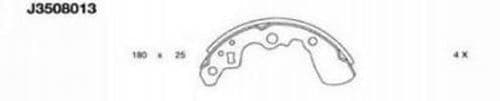 Set saboti frana NIPPARTS J3508013