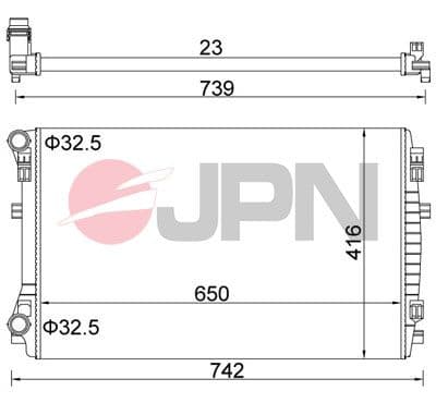 Radiator, racire motor JPN 60C9069-JPN