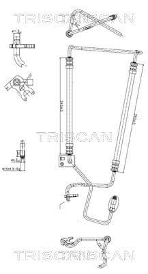 Furtun hidraulic, sistem de directie TRISCAN 8516 28006