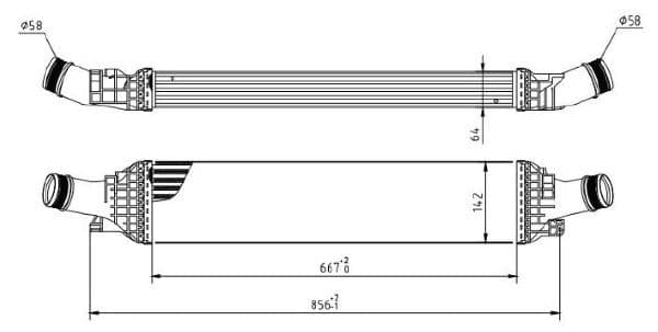 Intercooler, compresor MTR 13054449