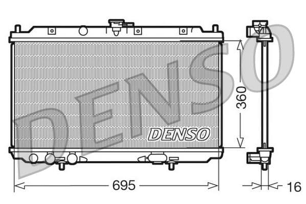 Radiator, racire motor DENSO DRM46012