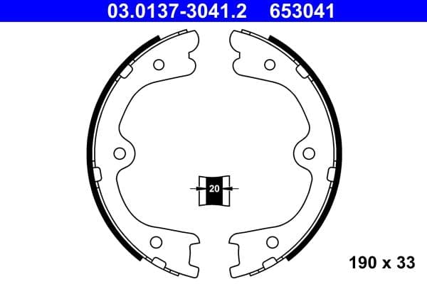 Set saboti frana, frana de mana ATE 03.0137-3041.2