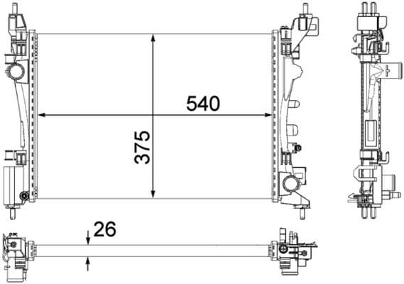 Radiator, racire motor MAHLE BEHR *** PREMIUM LINE *** CR 1182 000P