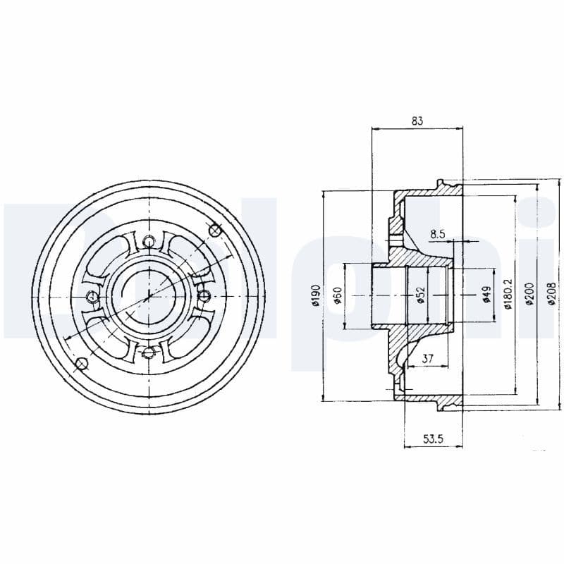 Tambur frana DELPHI BF426