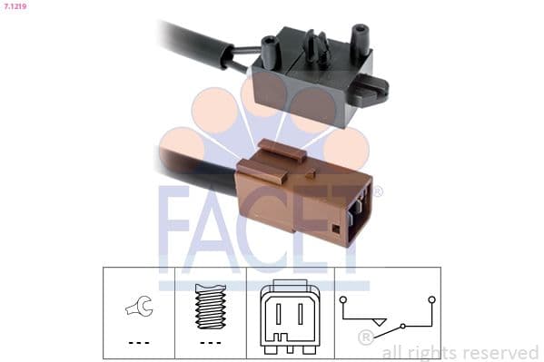 Comutator, actionare ambreiaj (Tempomat) FACET Made in Italy - OE Equivalent 7.1219