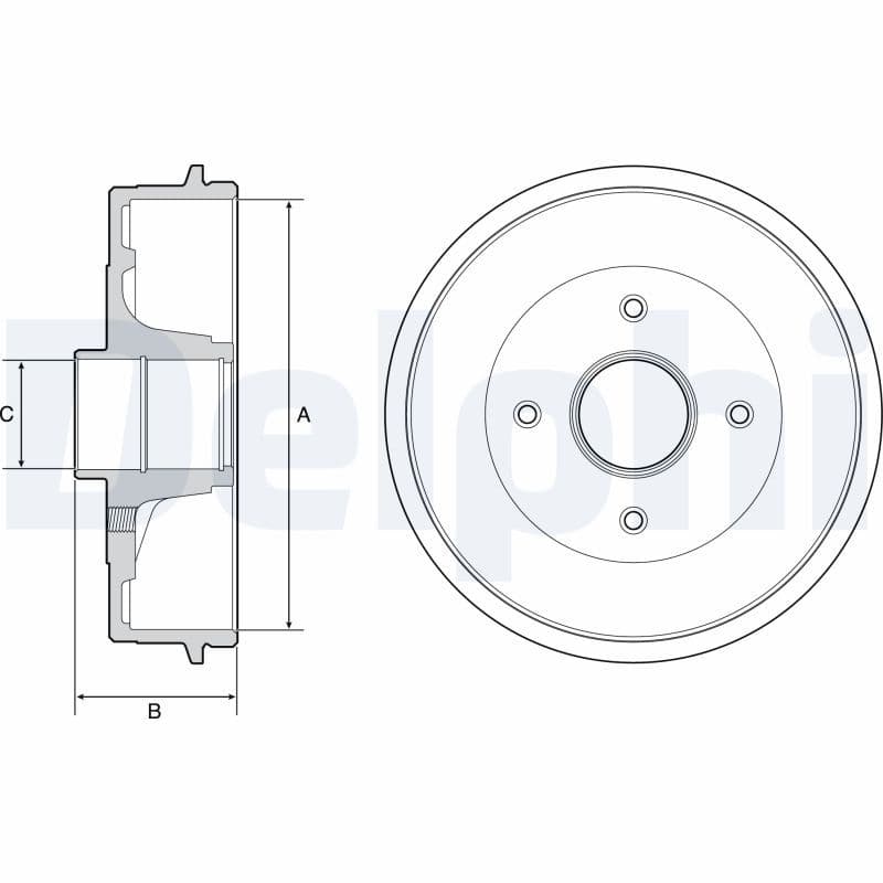 Tambur frana DELPHI BFR538