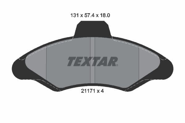 set placute frana,frana disc TEXTAR 2117105