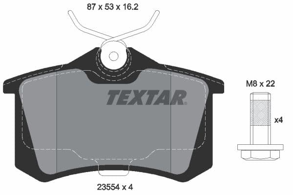 set placute frana,frana disc TEXTAR 2355406