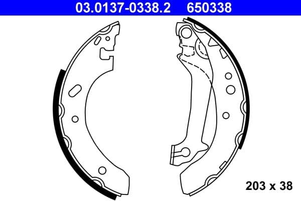 Set saboti frana ATE 03.0137-0338.2