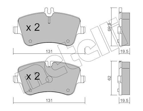 set placute frana,frana disc METELLI 22-0342-0