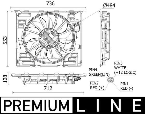 Ventilator, radiator MAHLE BEHR *** PREMIUM LINE *** CFF 535 000P