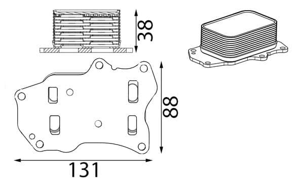 Radiator ulei, ulei motor MAHLE BEHR CLC 432 000S