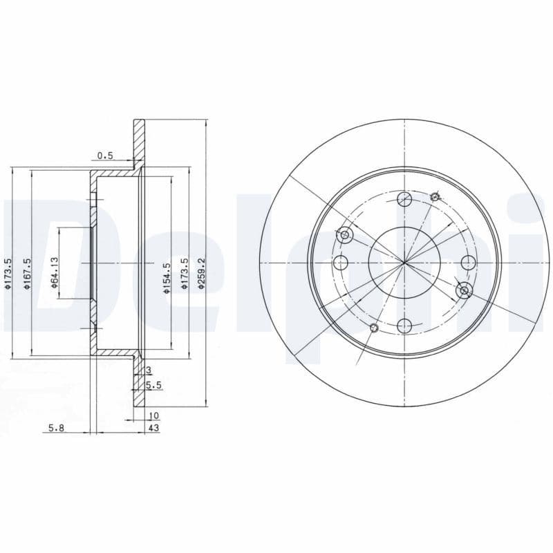 Disc frana DELPHI BG2666
