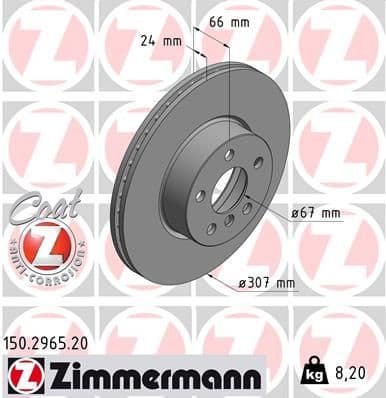 Disc frana ZIMMERMANN COAT Z 150.2965.20