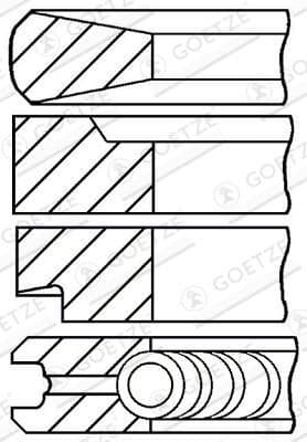 Set segmenti piston GOETZE ENGINE 08-100100-00