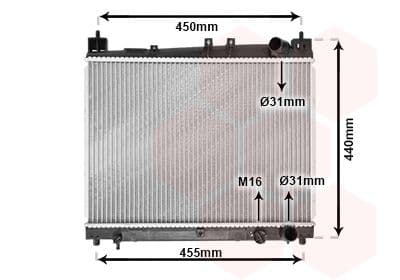 Radiator, racire motor VAN WEZEL 53002258