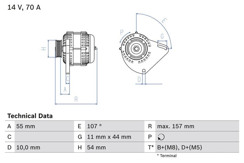 Generator / Alternator BOSCH 0 986 080 490