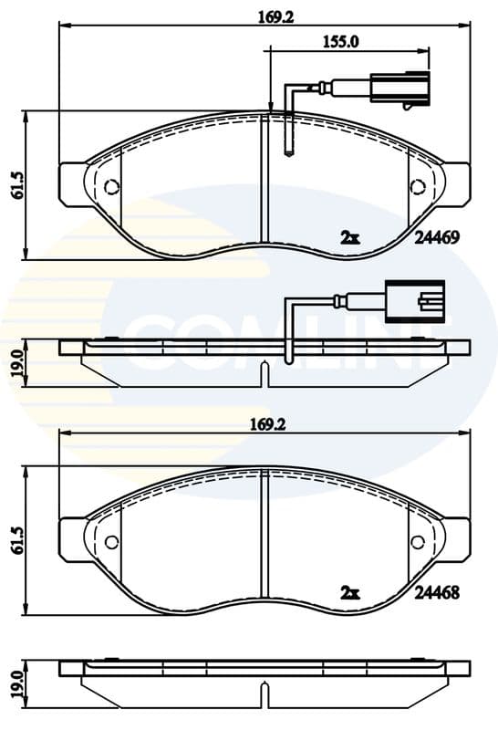 set placute frana,frana disc COMLINE CBP12227