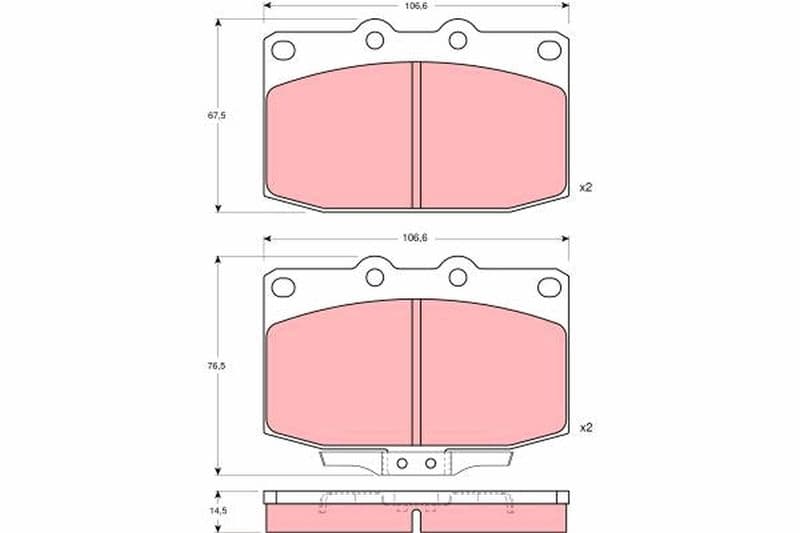 set placute frana,frana disc TRW GDB377