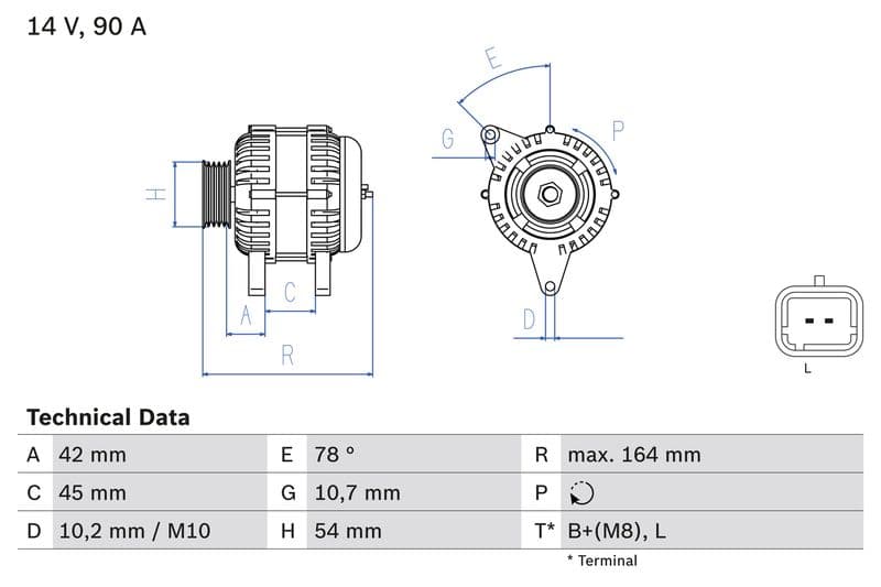 Generator / Alternator BOSCH 0 986 082 810