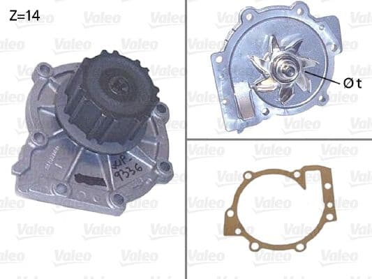 Pompă de apă, răcire motor VALEO 506853