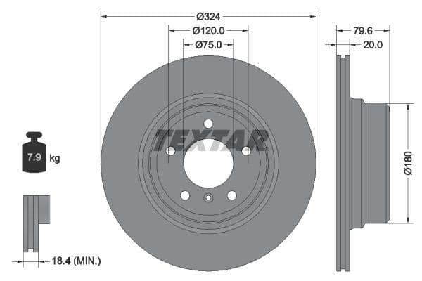 Disc frana TEXTAR PRO 92146303