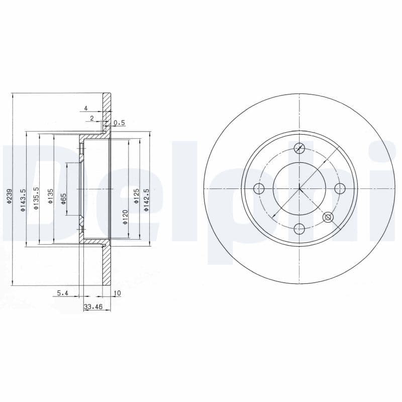 Disc frana DELPHI BG2117