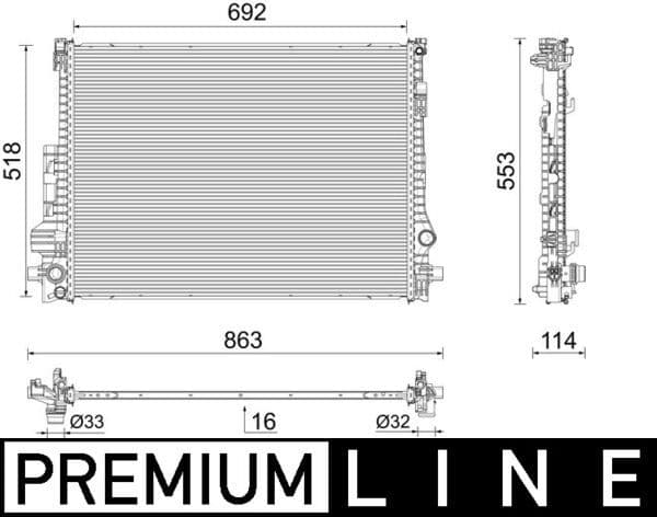 Radiator, racire motor MAHLE BEHR *** PREMIUM LINE *** CR 2605 000P