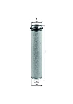 Filtru aer secundar MAHLE LXS 5/1