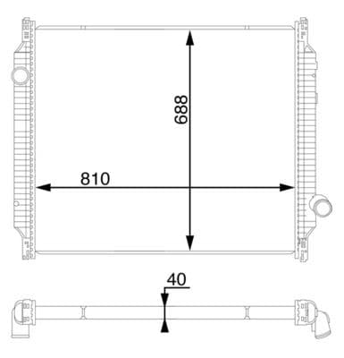 Radiator, racire motor MAHLE BEHR CR 709 000S