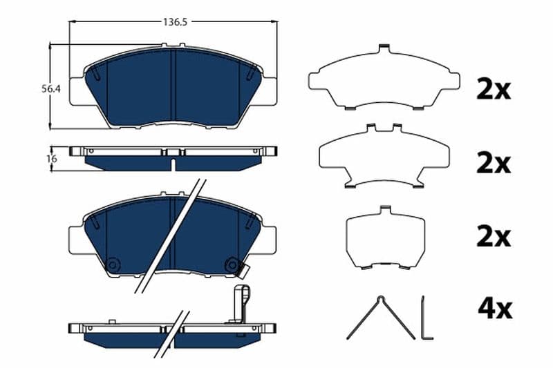set placute frana,frana disc TRW ELECTRIC BLUE GDB3493BTE