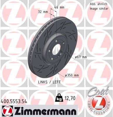 Disc frana ZIMMERMANN BLACK Z 400.5553.54