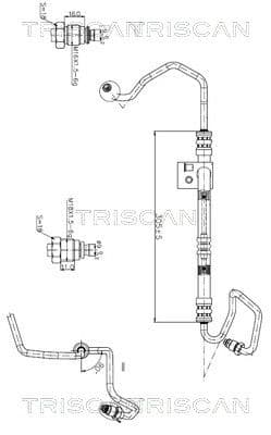 Furtun hidraulic, sistem de directie TRISCAN 8516 24003