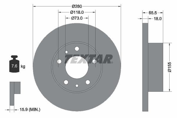 Disc frana TEXTAR PRO 92073703