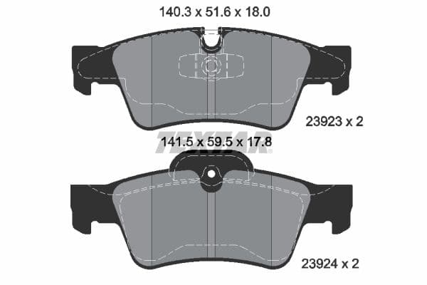 set placute frana,frana disc TEXTAR 2392302