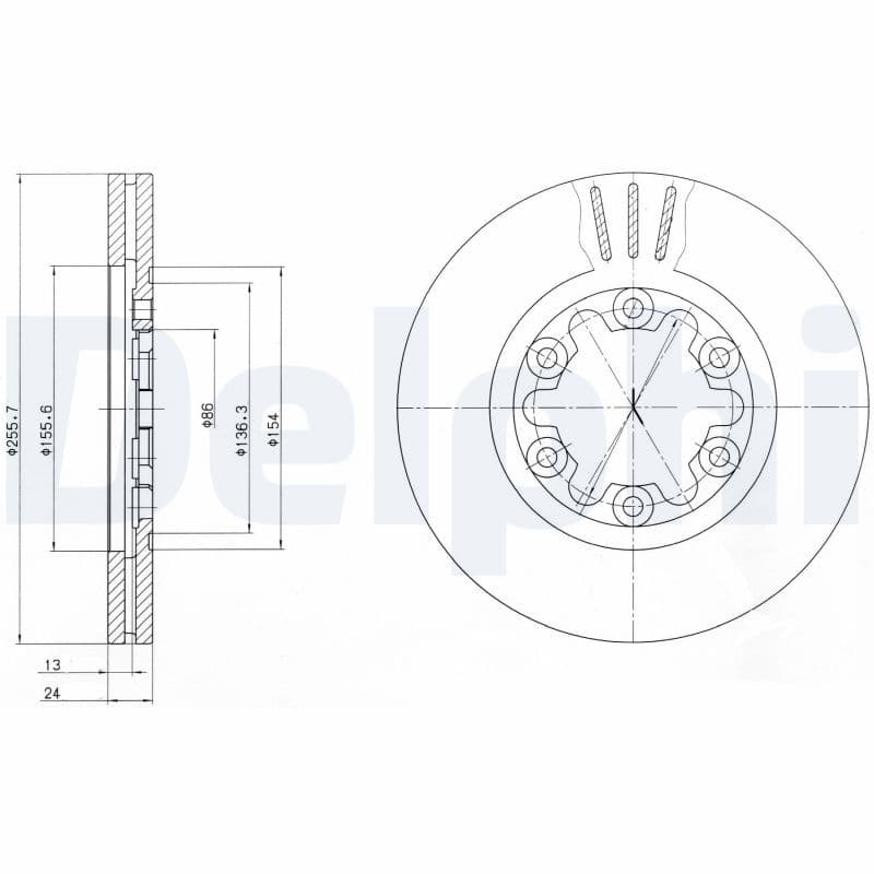 Disc frana DELPHI BG3559