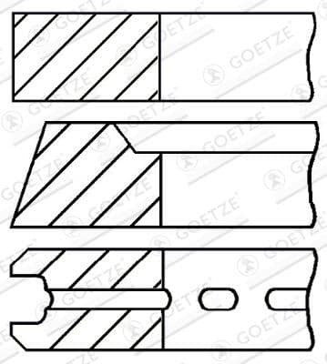 Set segmenti piston GOETZE 08-520100-00