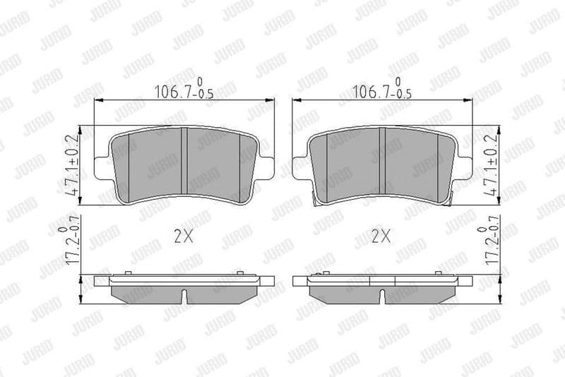 set placute frana,frana disc JURID 573313J