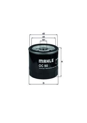 Filtru ulei MAHLE OC 90 OF