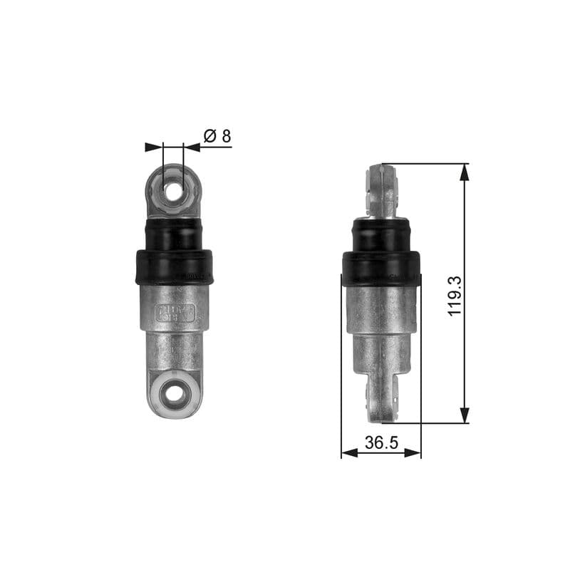 Amortizor vibratii, curea transmisie cu caneluri GATES DriveAlign™ T38218