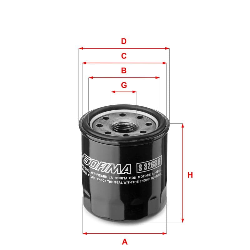 Filtru ulei SOFIMA S 3263 R