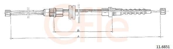 Cablu, frana de parcare COFLE 11.6851