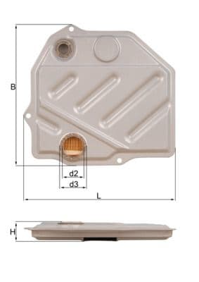 Filtru hidraulic, cutie de viteze automata MAHLE HX 46