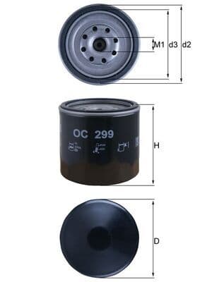 Filtru ulei MAHLE OC 299