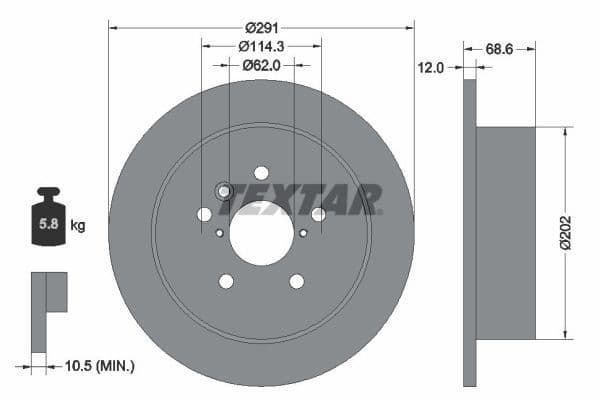 Disc frana TEXTAR PRO 92144203