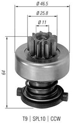 Pinion electromotor MAGNETI MARELLI 940113020113